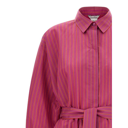 Max Mara Purple Cotton Long Dress