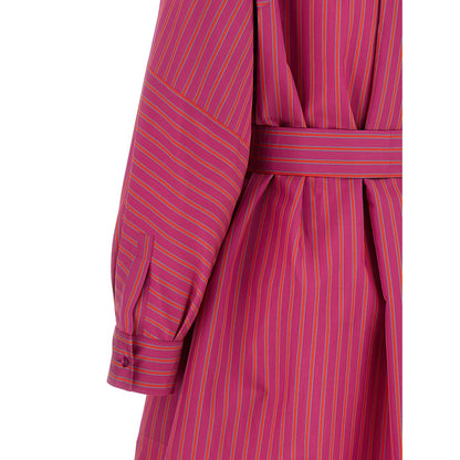 Max Mara Purple Cotton Long Dress