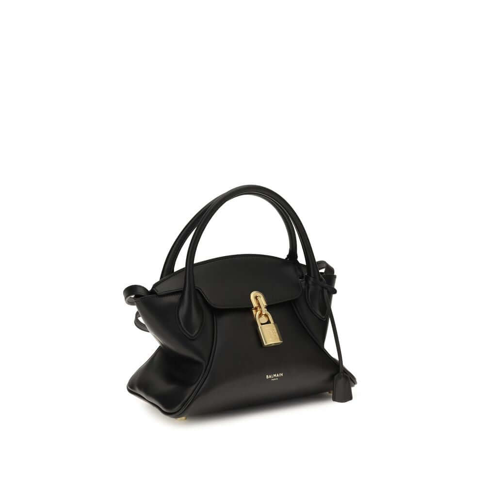 Balmain Black Calf Leather Bos Taurus Handbag