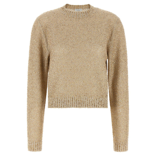 Brunello Cucinelli Gold Linen Cardigan