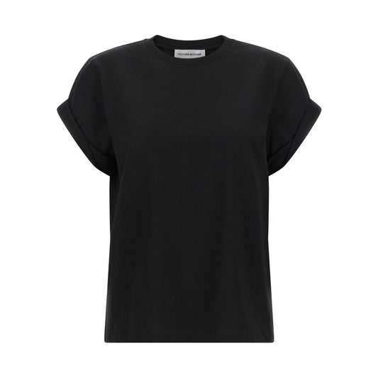 Victoria Beckham Black Cotton T-Shirt