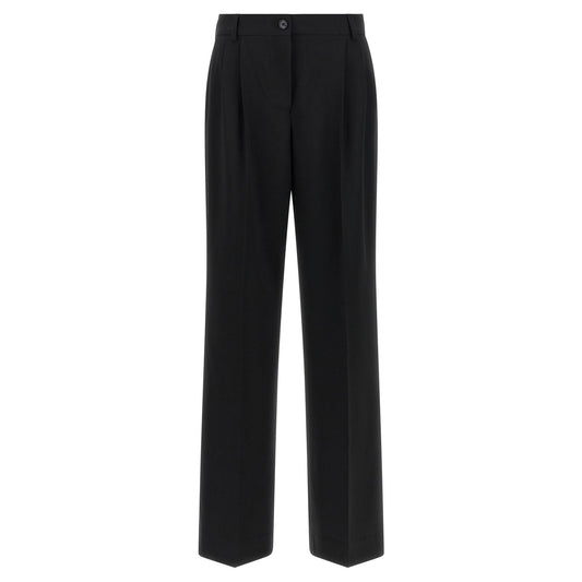 Dolce & Gabbana Black Virgin Wool Casual Pants