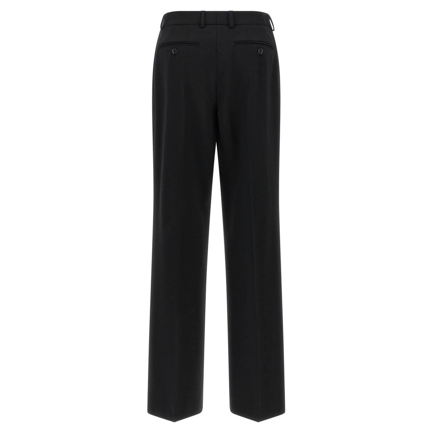 Dolce & Gabbana Black Virgin Wool Casual Pants