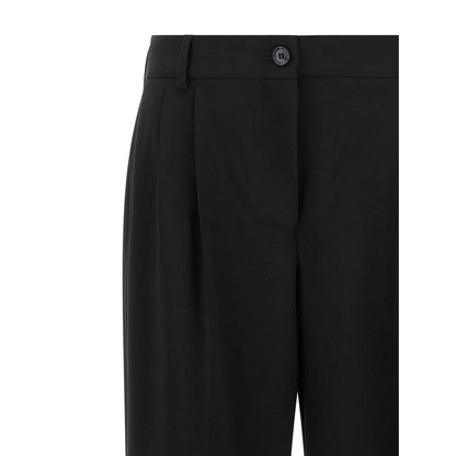 Dolce & Gabbana Black Virgin Wool Casual Pants