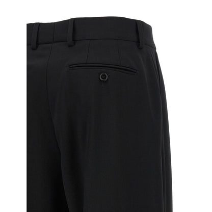 Dolce & Gabbana Black Virgin Wool Casual Pants