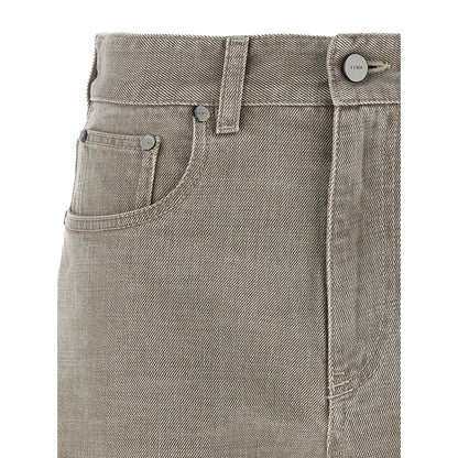 Fendi Beige Cotton Bermuda Shorts