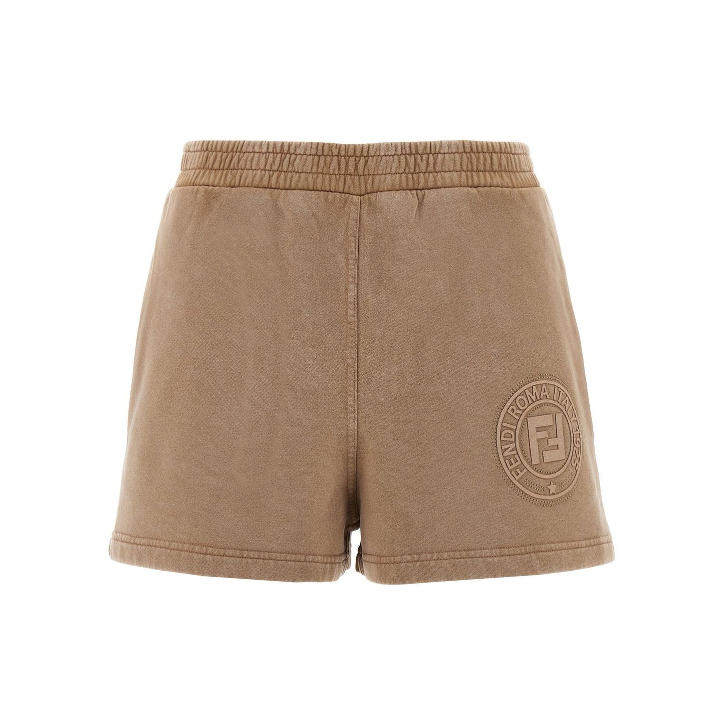 Fendi Brown Cotton Bermuda Shorts