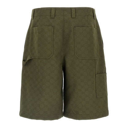 Gucci Bicolor Cotton Bermuda Shorts