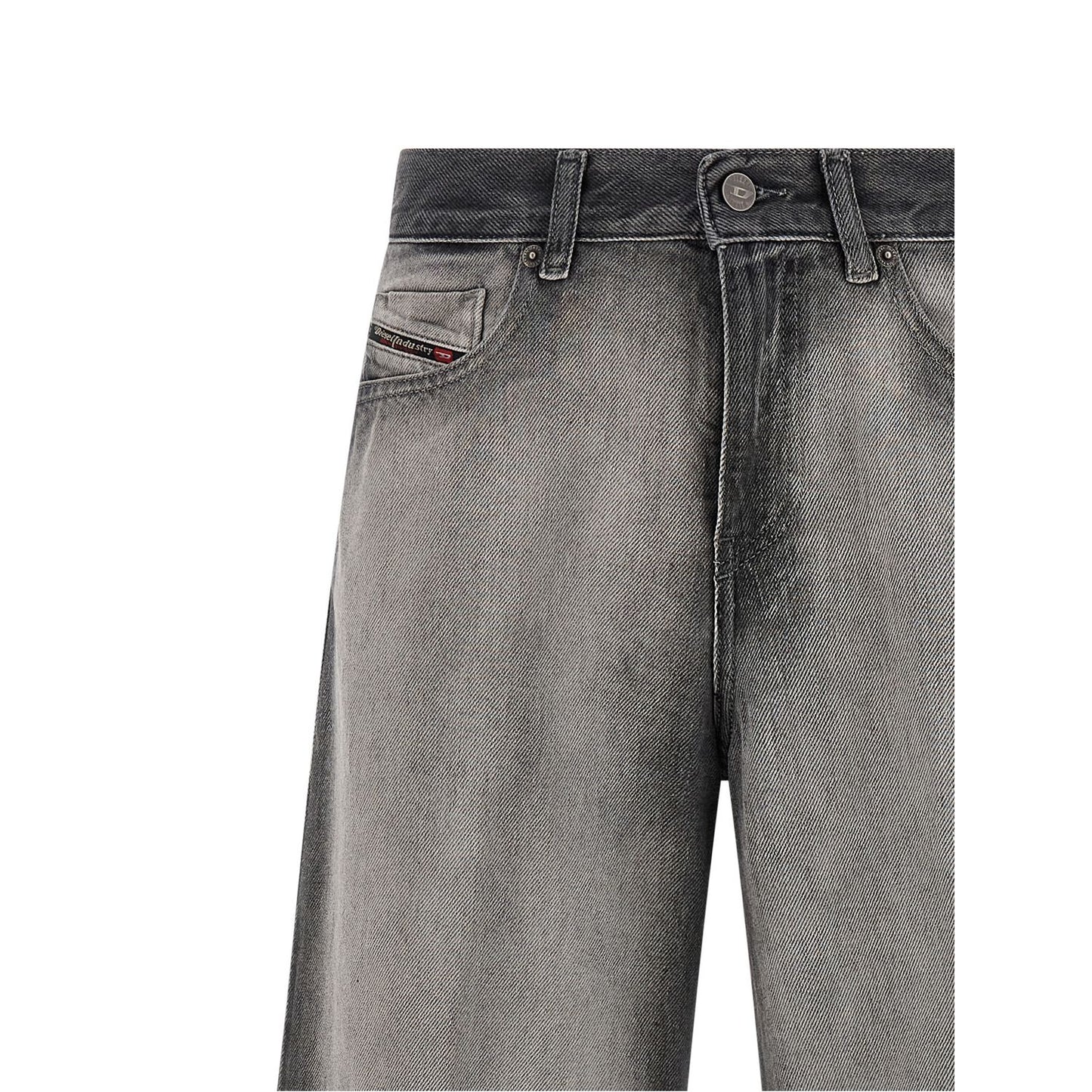 Diesel Gray Cotton Flared Jeans