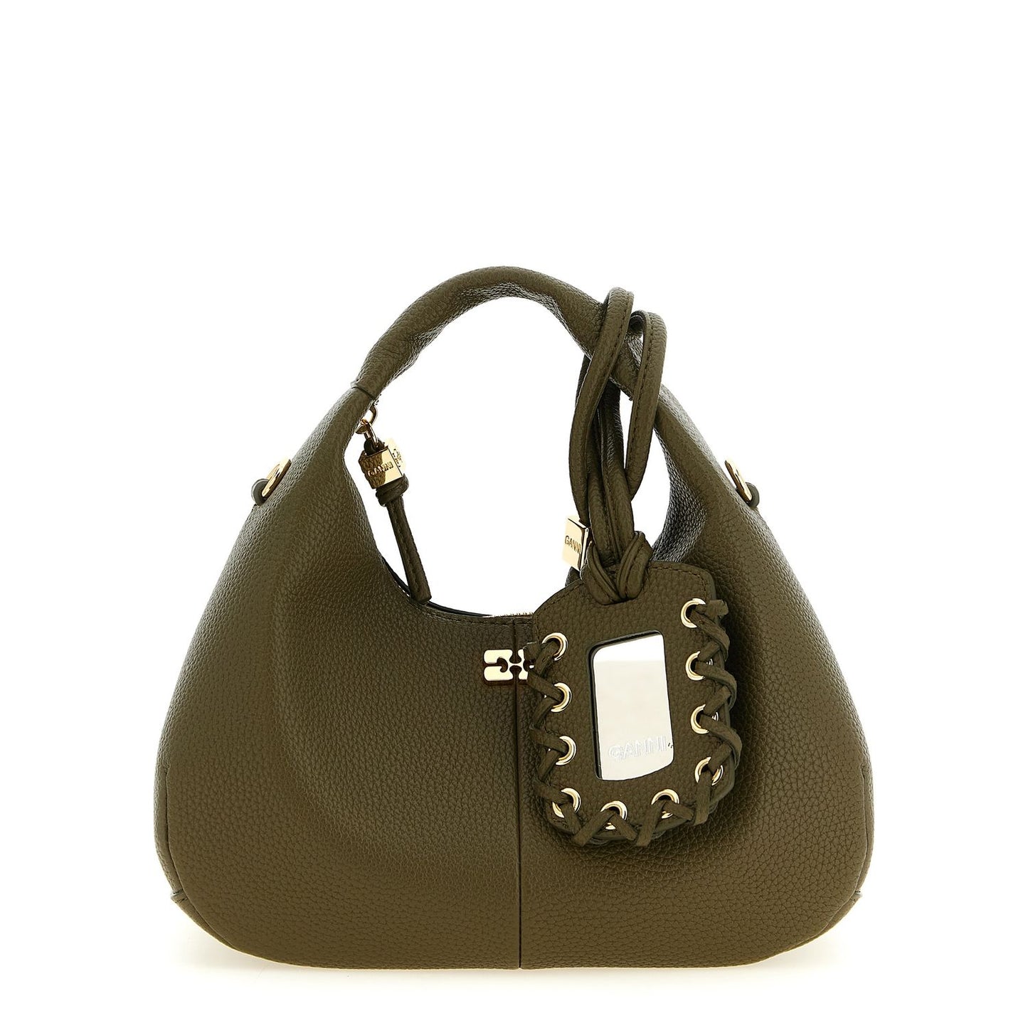 Ganni Bicolor Polyester Handbag