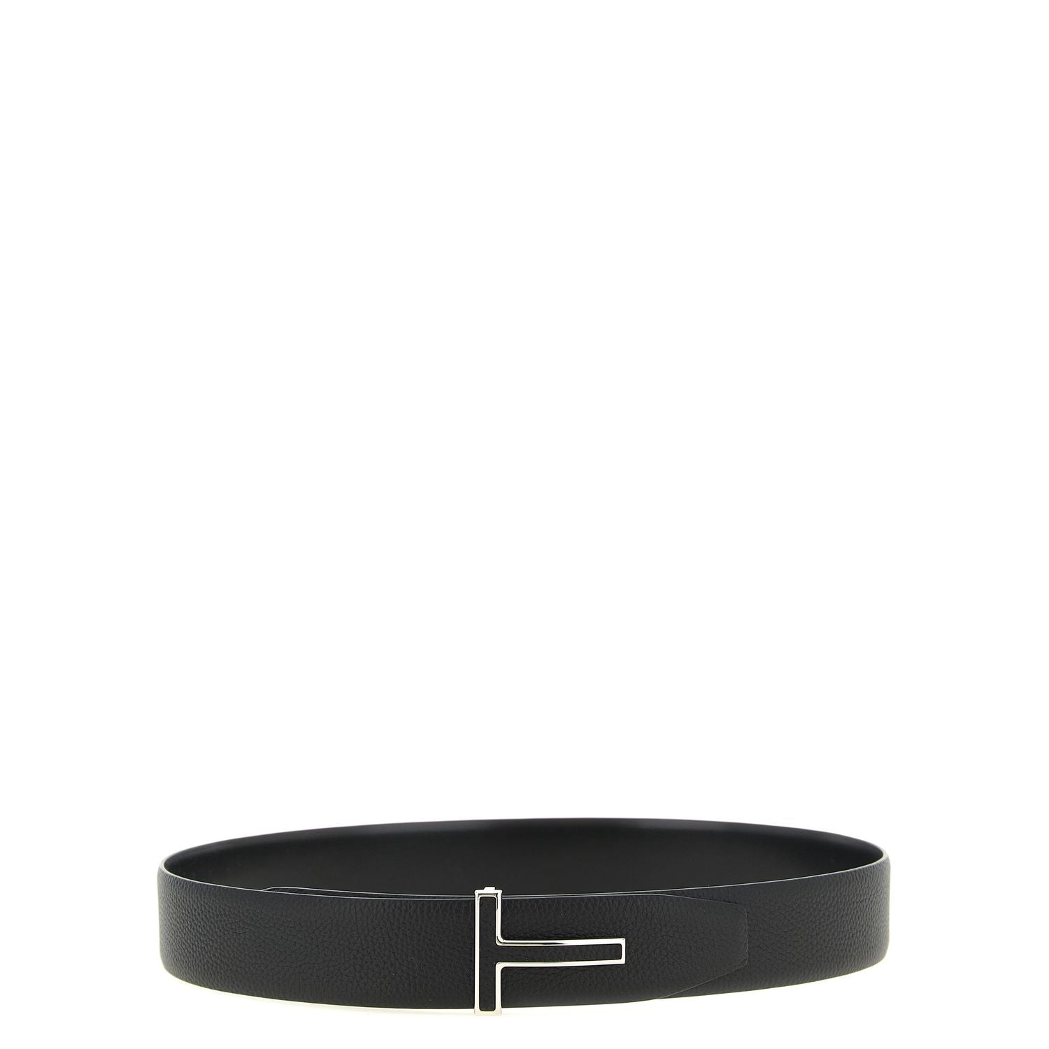Tom Ford Black Calfskin Regular Belt