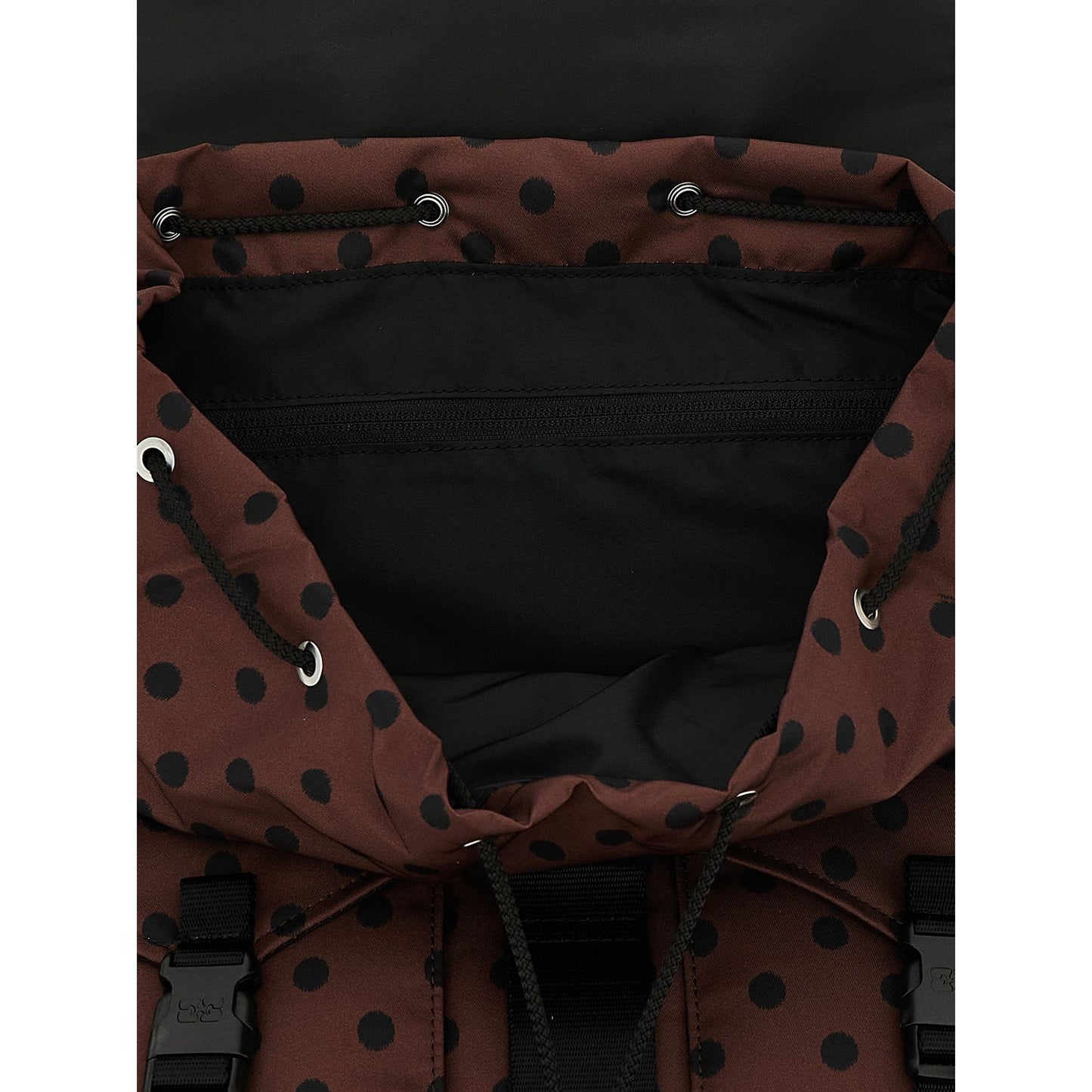 Ganni Brown Recycled Polyamide Backpack