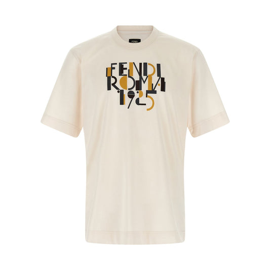 Fendi White Cotton T-Shirt