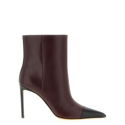 Francesco Russo Bordeaux Goatskin Ankle Boots