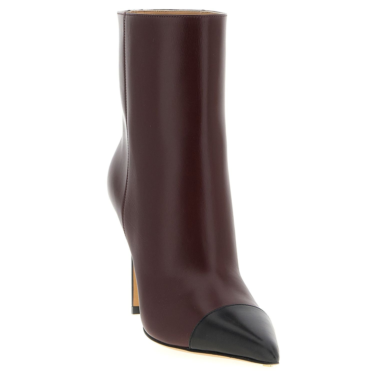 Francesco Russo Bordeaux Goatskin Ankle Boots