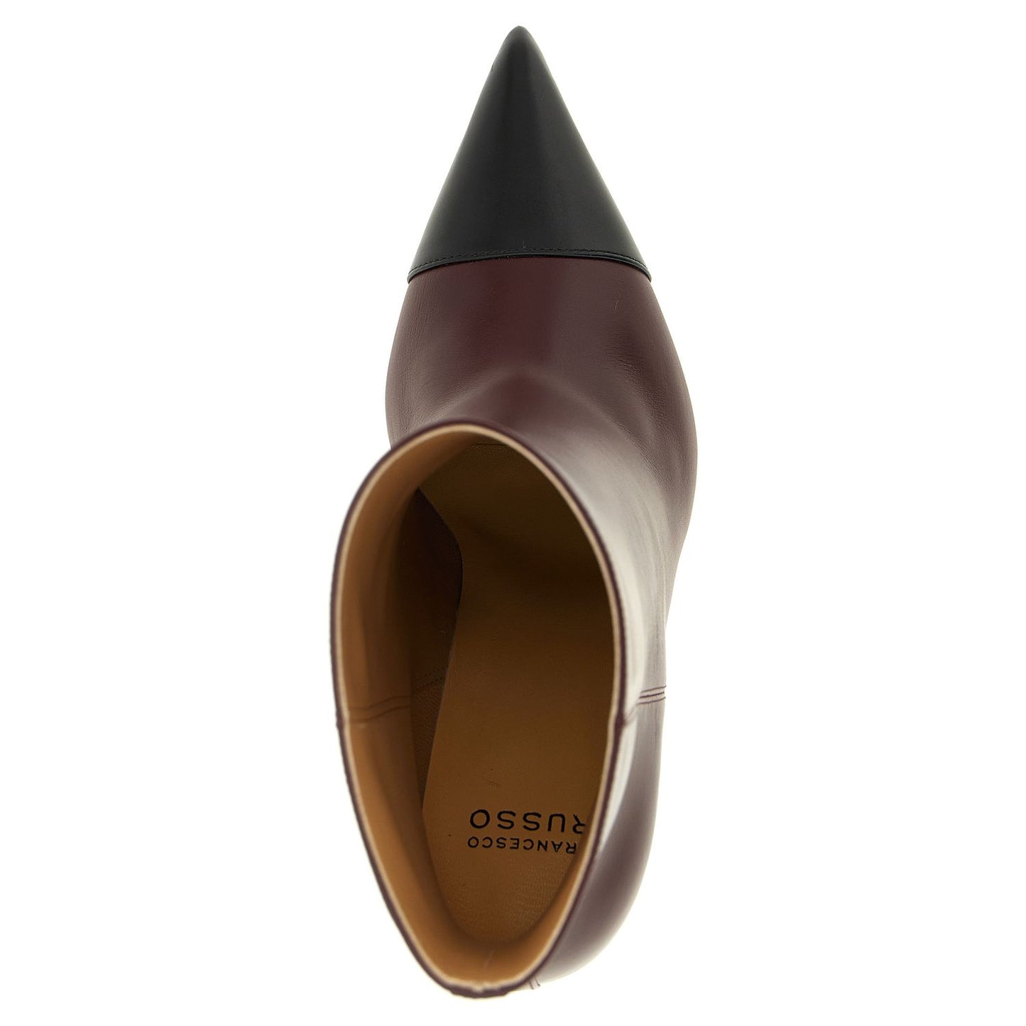 Francesco Russo Bordeaux Goatskin Ankle Boots