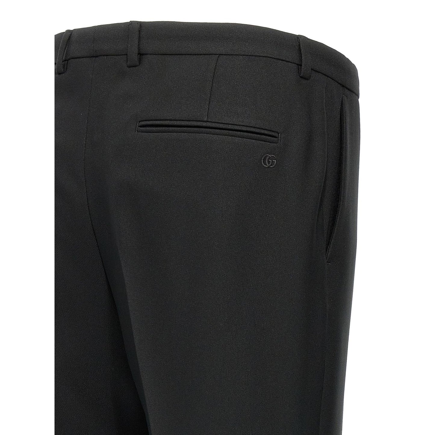 Gucci Black Polyester Casual Pants