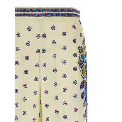 Etro White Viscose Casual Pants
