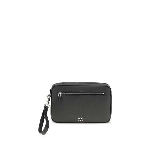 Valentino Garavani Black Calf Leather Bos Taurus Wallet