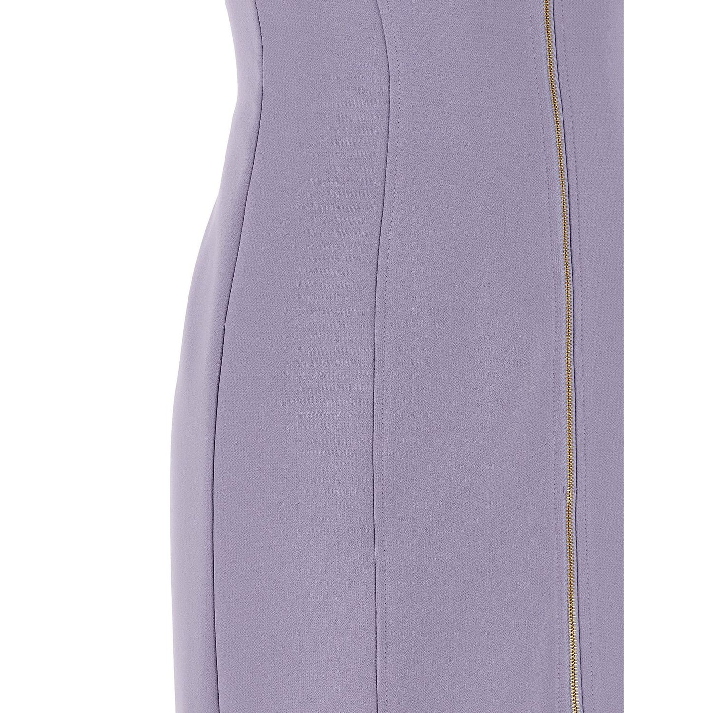 Elisabetta Franchi Purple Polyester Midi Dress