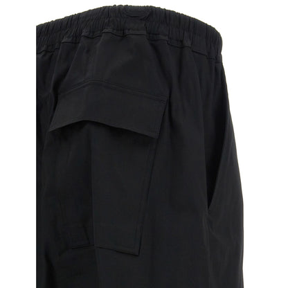 Rick Owens Black Cotton Casual Pants