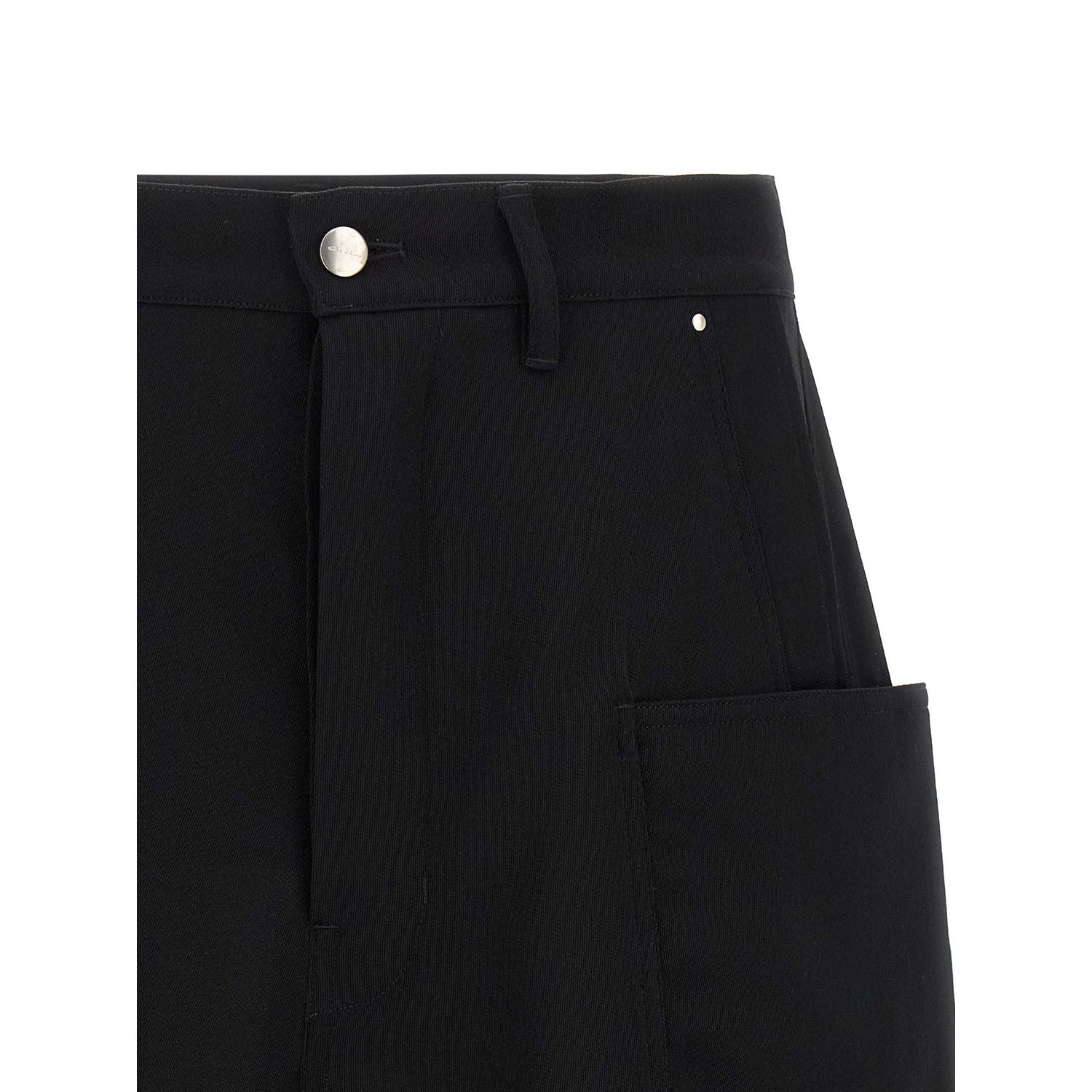Rick Owens Black Wool Bermuda Shorts