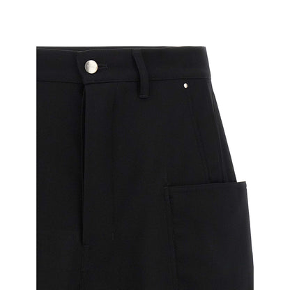 Rick Owens Black Wool Bermuda Shorts