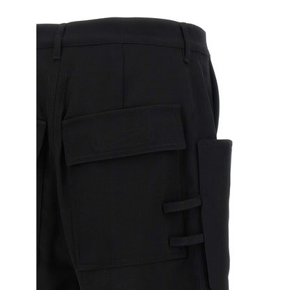 Rick Owens Black Wool Bermuda Shorts