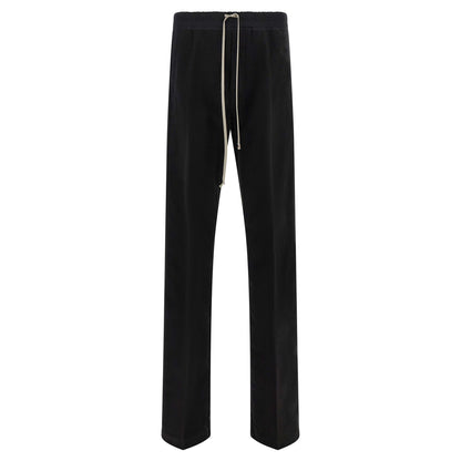 Rick Owens Black Cotton Casual Pants