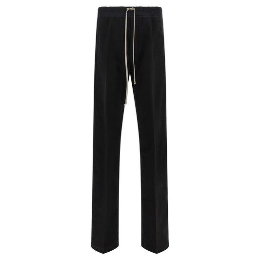 Rick Owens Black Cotton Casual Pants