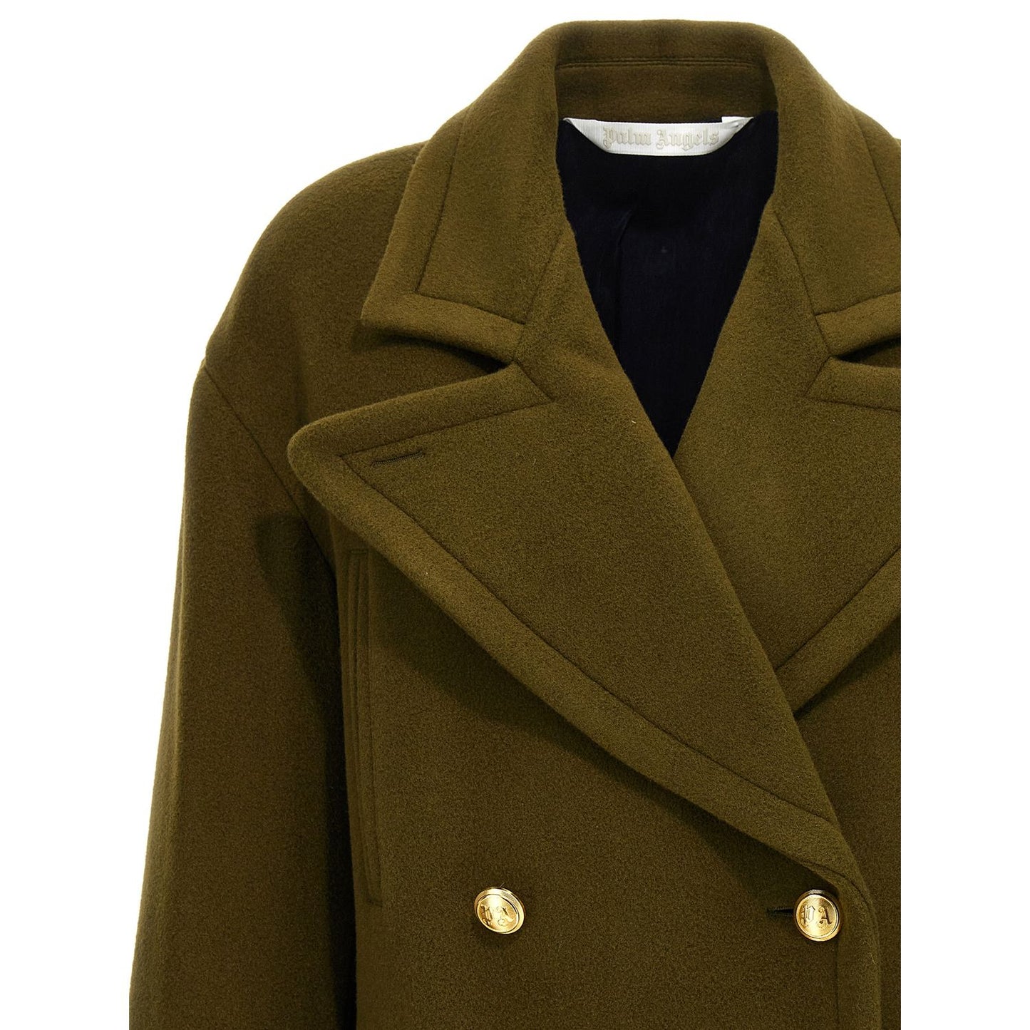 Palm Angels Bicolor Virgin Wool Coat