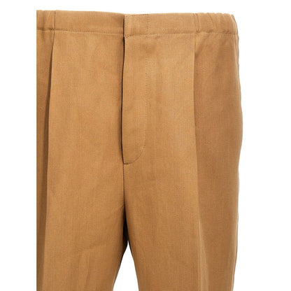 Fendi Beige Paper Casual Pants