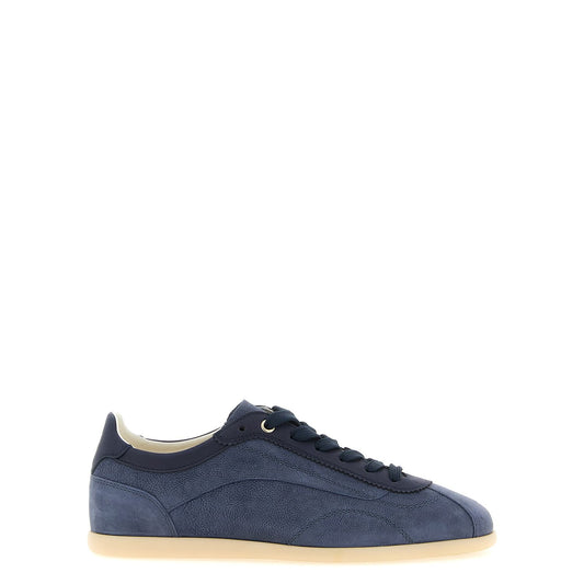 Brunello Cucinelli Blue Calfskin Low Top Sneakers