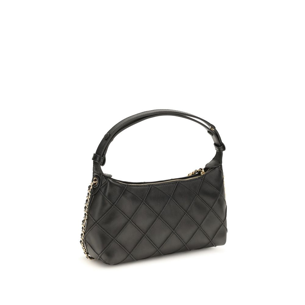 Tory Burch Black Calf Leather Bos Taurus Clutch Bag