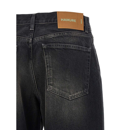 Haikure Black Cotton Flared Jeans