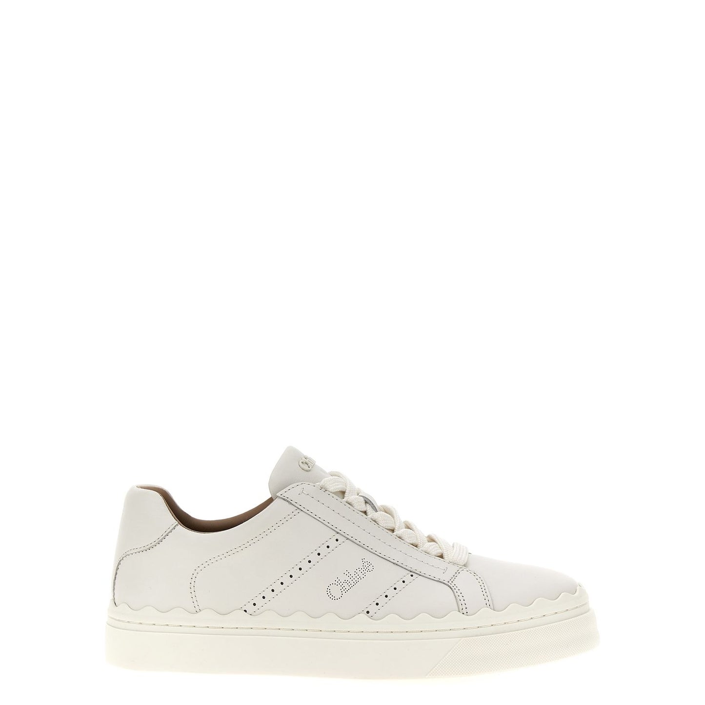 Chloé White Leather Low Top Sneakers