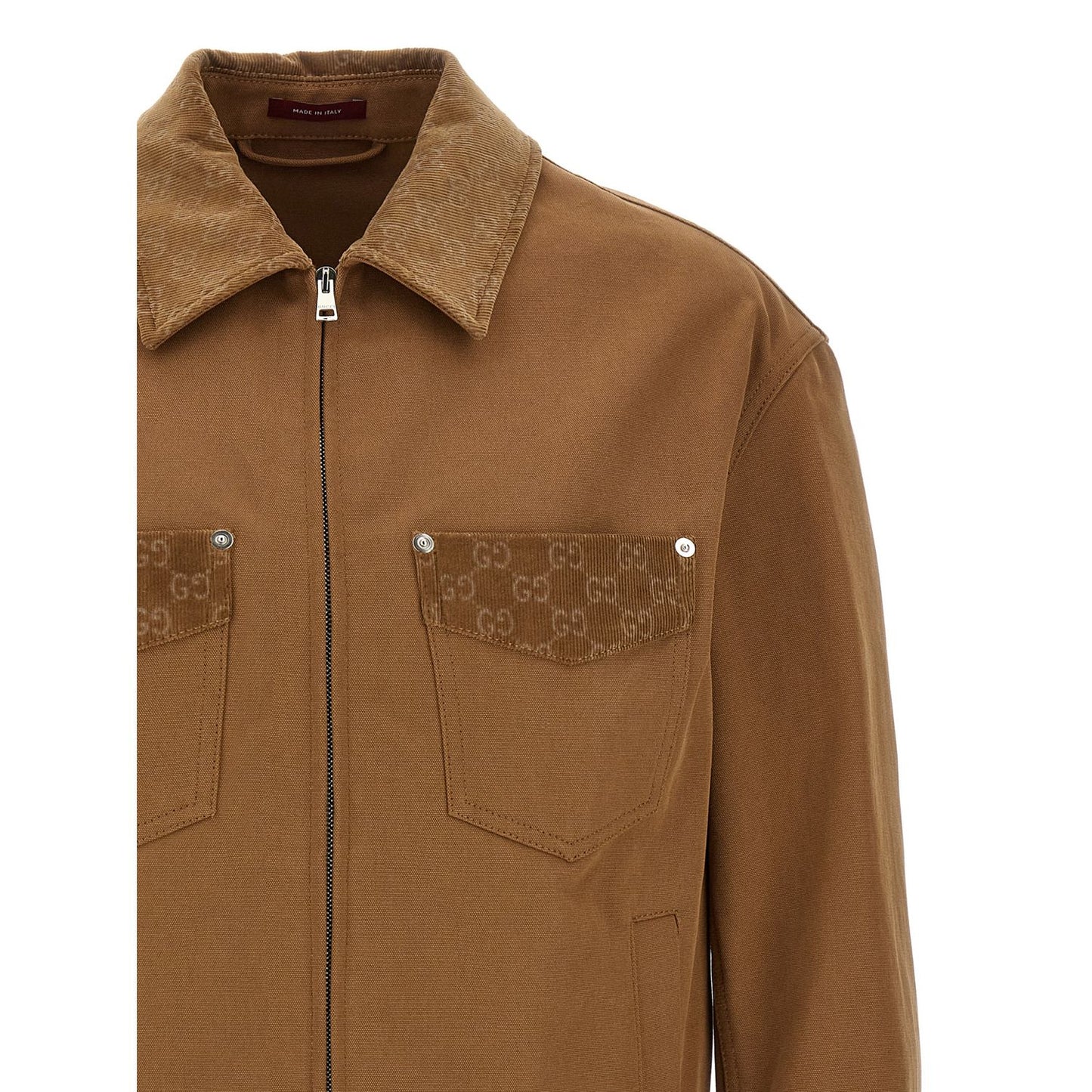 Gucci Brown Cotton Full-Length Jacket