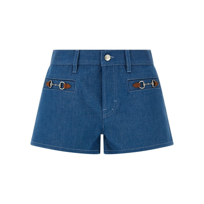 Gucci Blue Cotton Bermuda Shorts