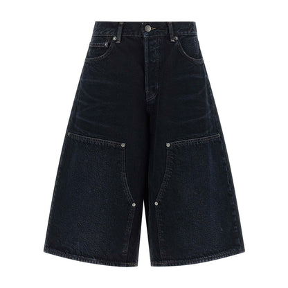 Haikure Blue Cotton Bermuda Shorts