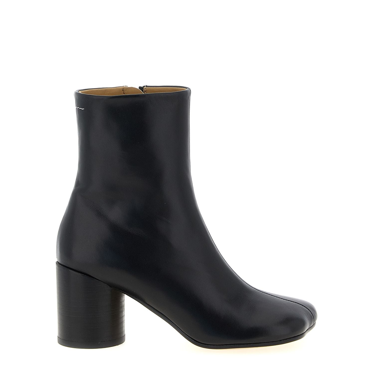 MM6 Maison Margiela Black Polyester Ankle Boots