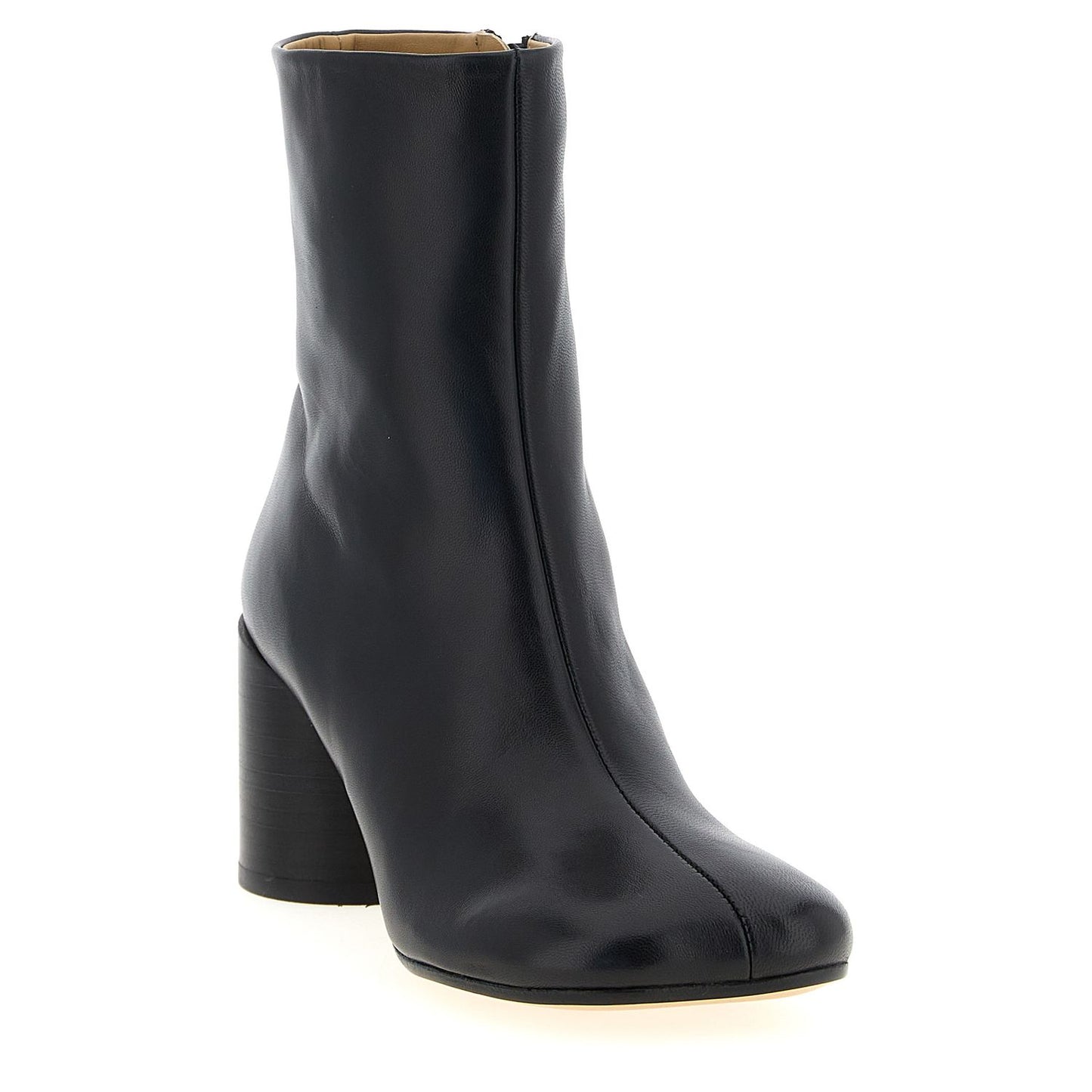 MM6 Maison Margiela Black Polyester Ankle Boots