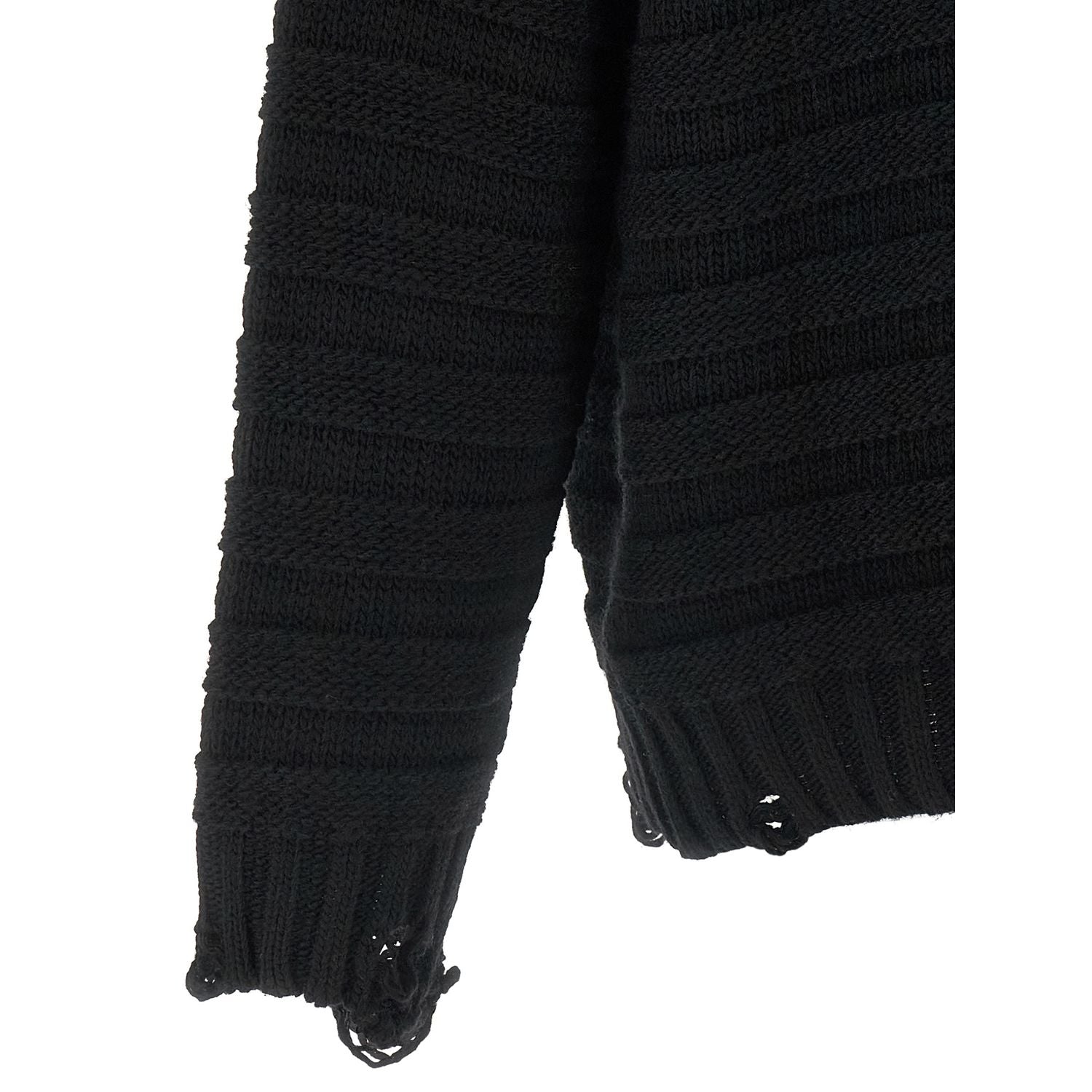 MM6 Maison Margiela Black Virgin Wool Cardigan