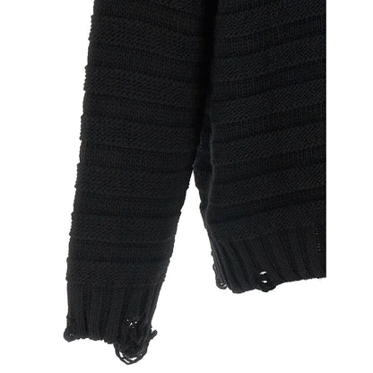 MM6 Maison Margiela Black Virgin Wool Cardigan