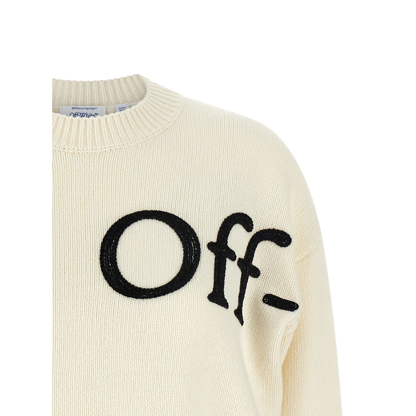 Off-White Bicolor Wool Cardigan