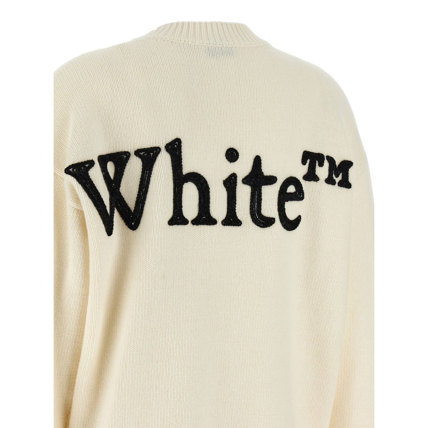 Off-White Bicolor Wool Cardigan