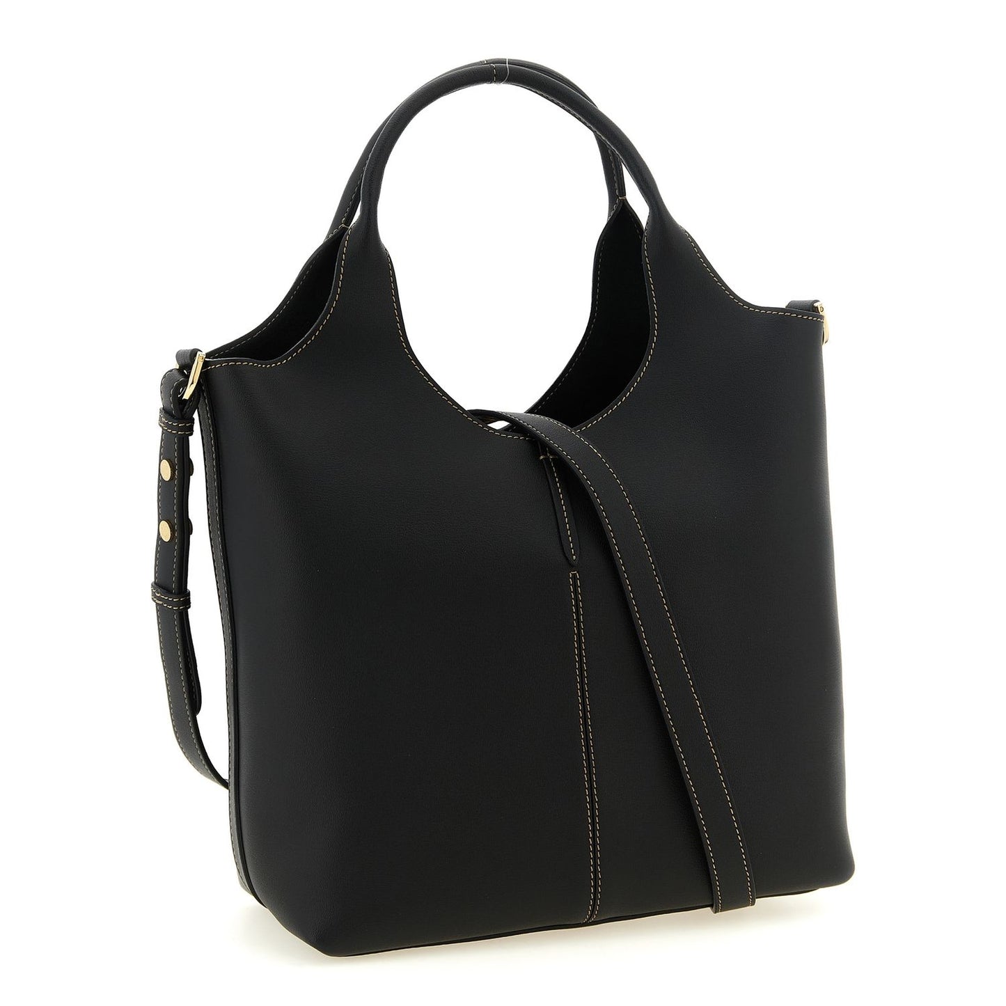 Tod's Black Calfskin Tote Bag