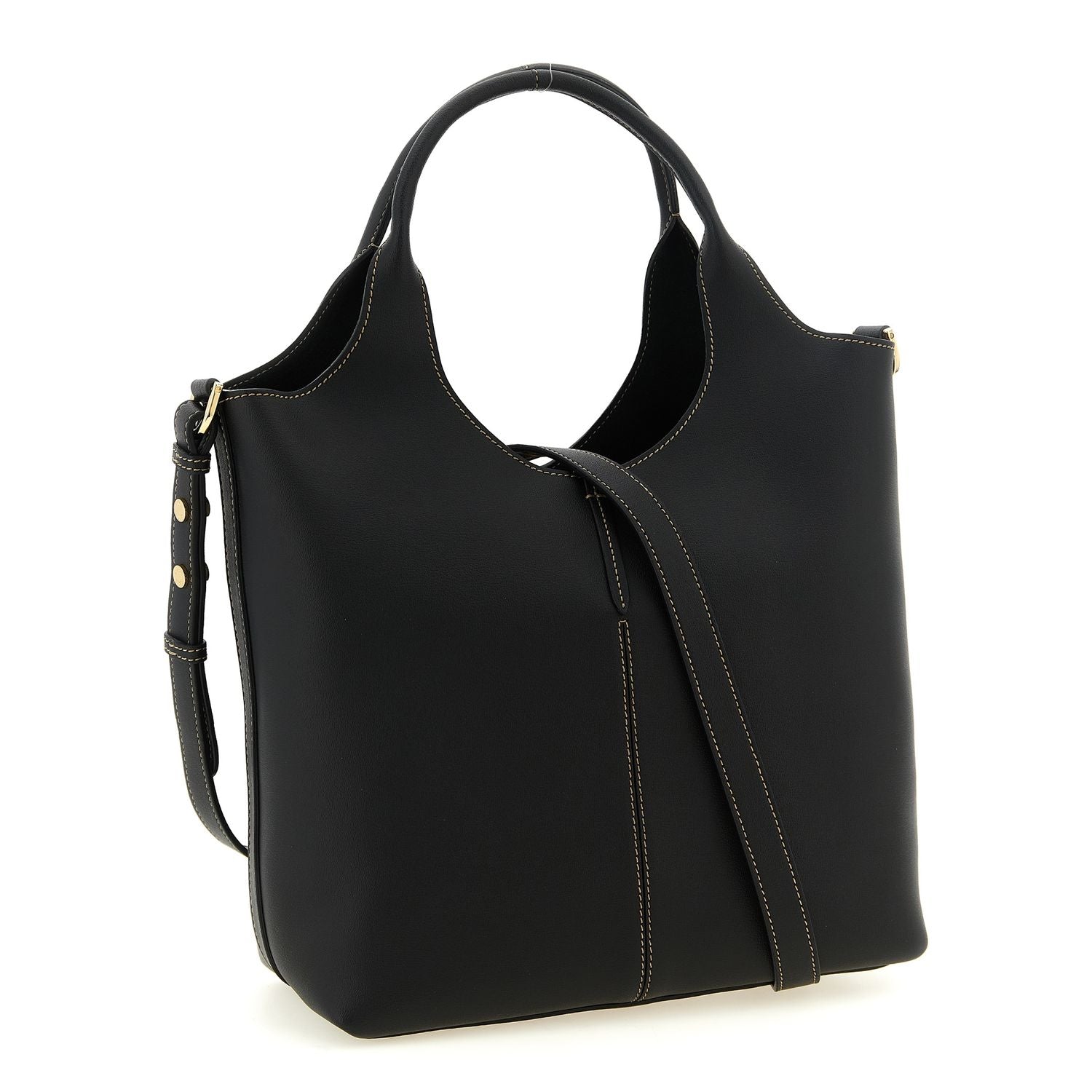 Tod's Black Calfskin Tote Bag