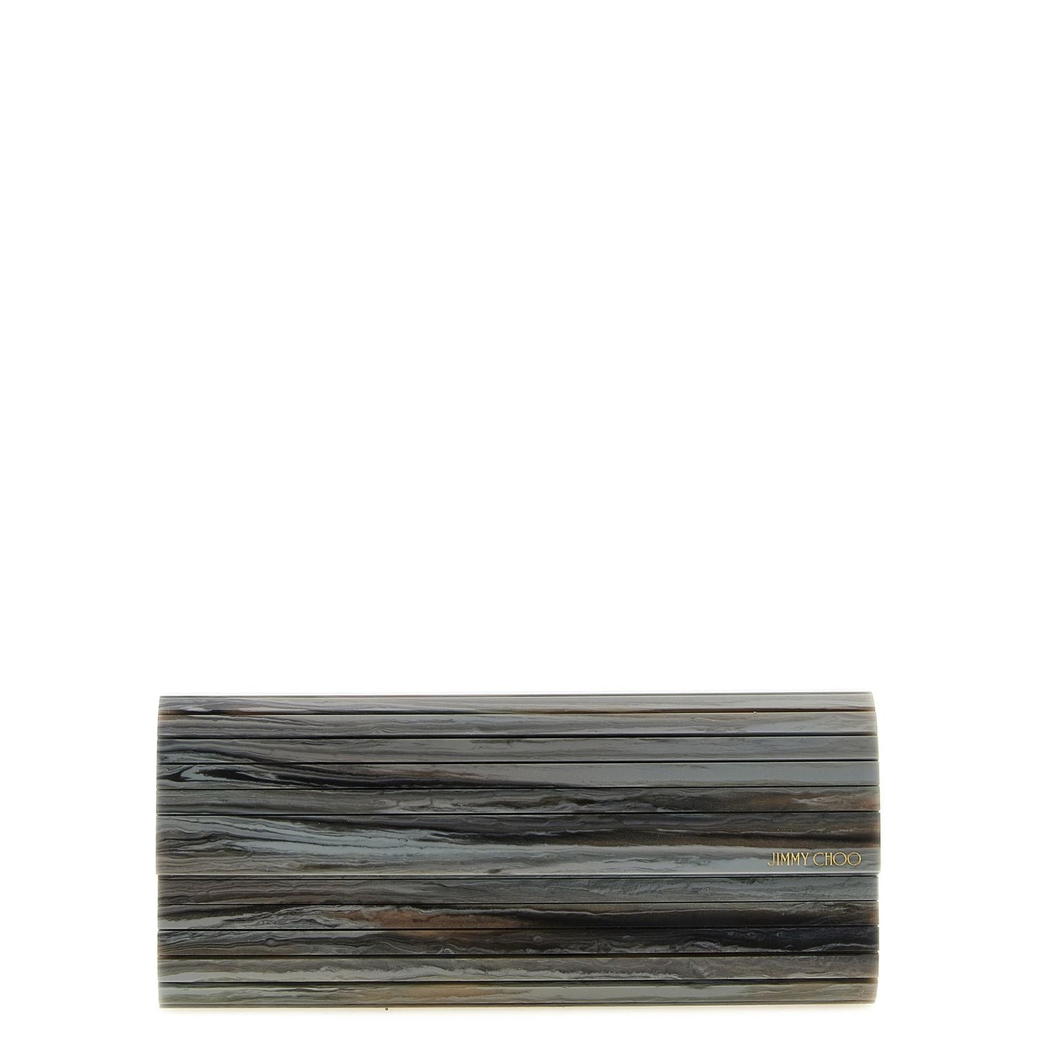 Jimmy Choo Gray Polyester Clutch Bag