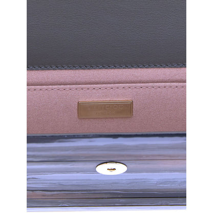 Jimmy Choo Gray Polyester Clutch Bag