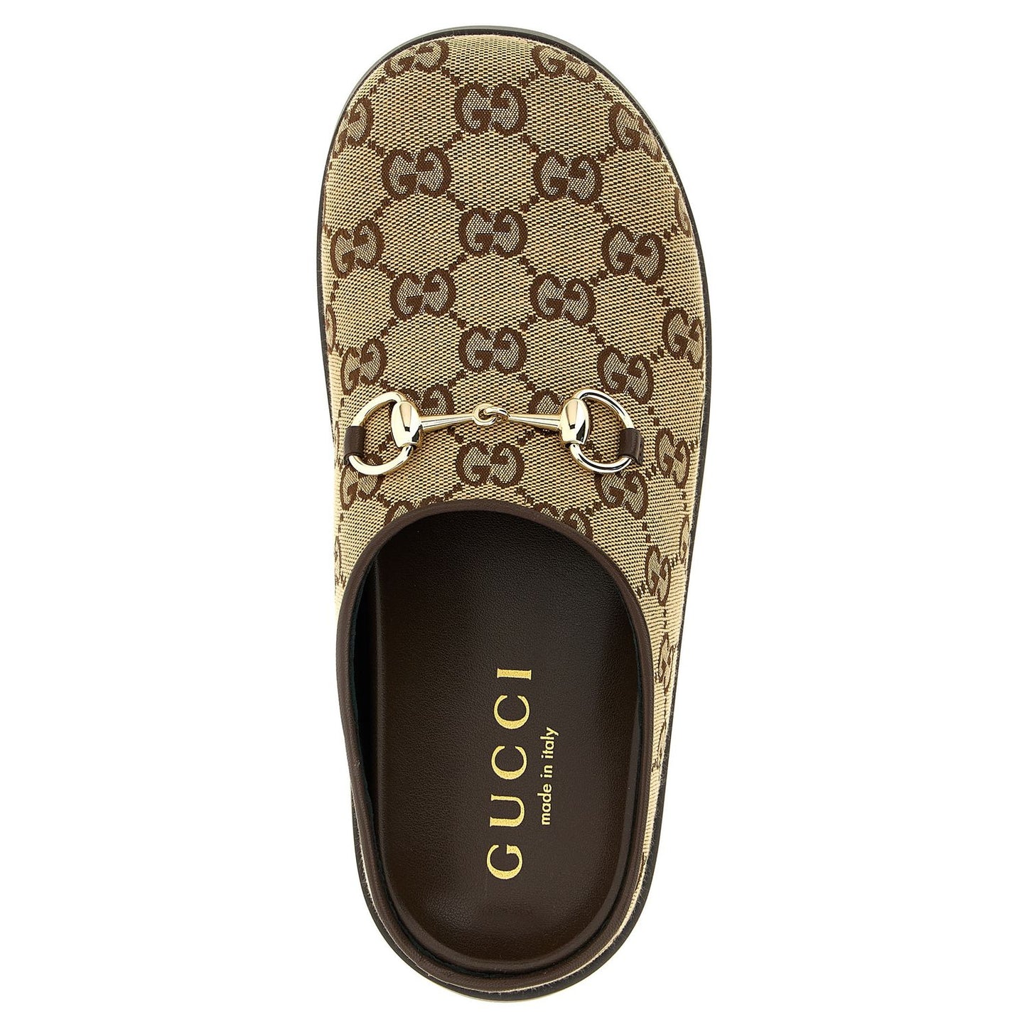 Gucci Beige Cotton Mules